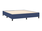 Upholstered bed base with mattress, blue, 180x200 cm, fabric