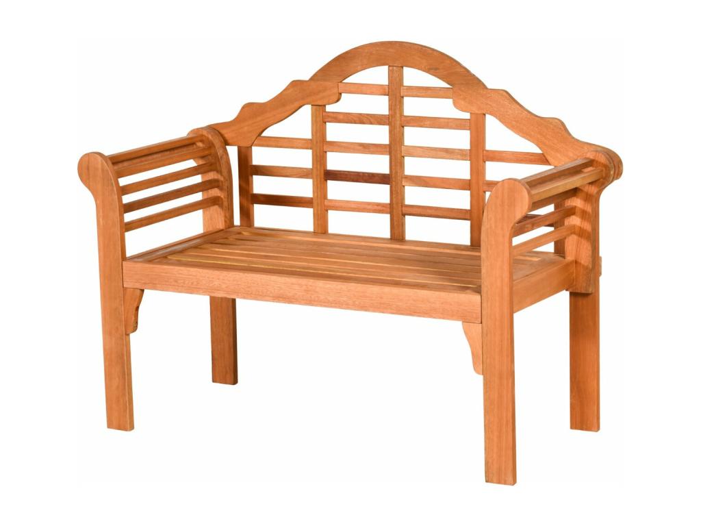 Folding wooden garden bench, brown, 123x54x96 cm, 20 0007806