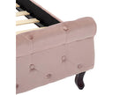 Pink Velvet Bed Frame 180x200 cm