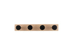 Homzora Black 4 Hook Coat Rack Knobs