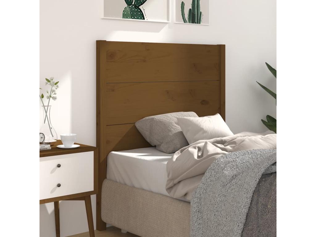 Honey brown headboard, 96x4x100 cm, solid pine wood