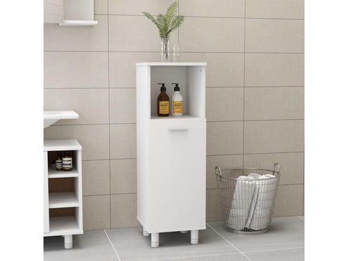 White bathroom cabinet, 30x30x95 cm, engineered wood