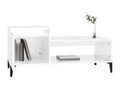 Coffee table, glossy white, 100x50x45 cm, engineered wood