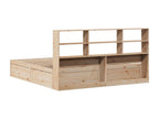 Bed frame without mattress 200x200 cm solid pine wood