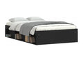 Black bed frame without mattress, 120x200 cm
