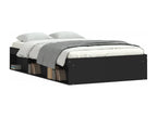 Black bed frame without mattress, 120x200 cm