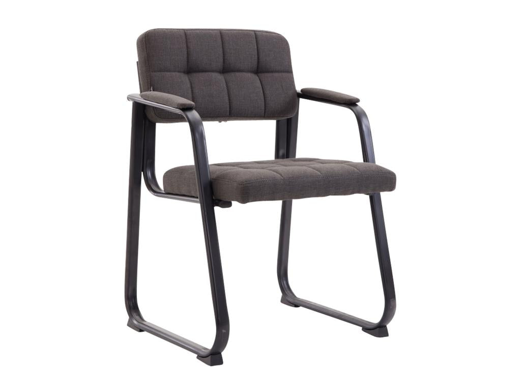 Gondola chair - Fabric / Matte black metal - Dark grey - Homzora B