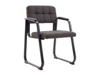 Gondola chair - Fabric / Matte black metal - Dark grey - Homzora B
