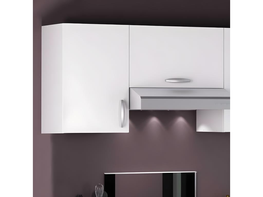 40cm Kitchen Wall Cabinet with 1 Hinged Door, Matte White - Homzora - W 40 x D 28 x H 60 cm