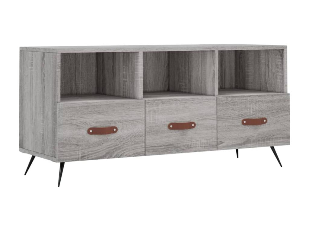 Homzora TV stand, grey, 102x36x50 cm, engineered wood