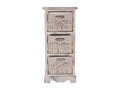 2x chests of drawers / occasional furniture / shelves with 3 baskets, 25x28x58cm, Homzora vintage white
