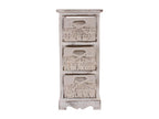 2x chests of drawers / occasional furniture / shelves with 3 baskets, 25x28x58cm, Homzora vintage white