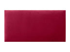 Homzora Smooth Velvet Headboard 95x50 for 80/90 Beds - Red