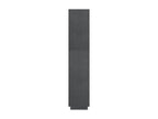 Bookshelf/Room Divider, Grey, 60x35x167 cm, Solid Pine