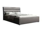 Homzora 110 Double Grey Bed 140x200 Upholstered Slatted Base to Homzora 160x223x100cm