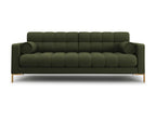 Homzora - Homzora 3-seater sofa in green structural fabric - 177x92x75cm