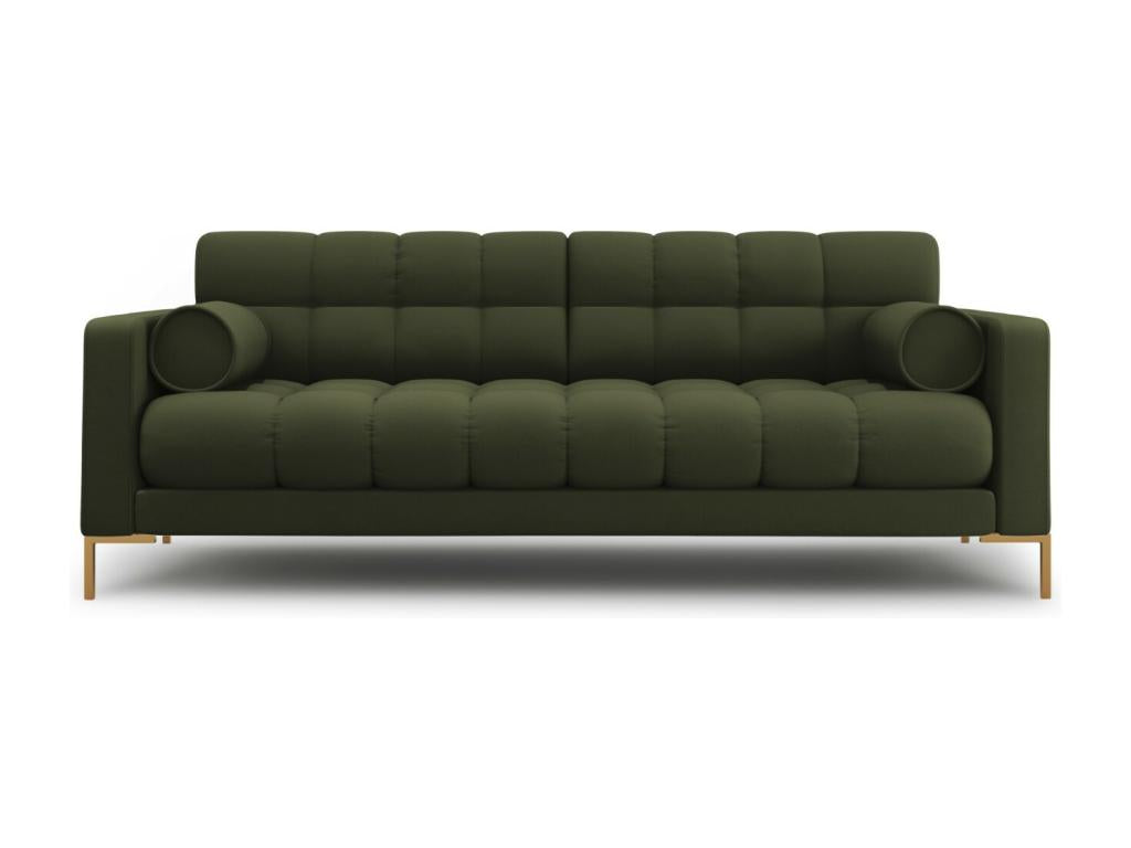 Homzora - Homzora 3-seater sofa in green structural fabric - 177x92x75cm