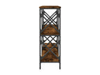 Smoked oak console table, 156x28x80.5 cm, engineered wood
