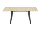 Extendable MDF dining table - 140/180x80 cm - suitable for 4 to 6 people - Natural