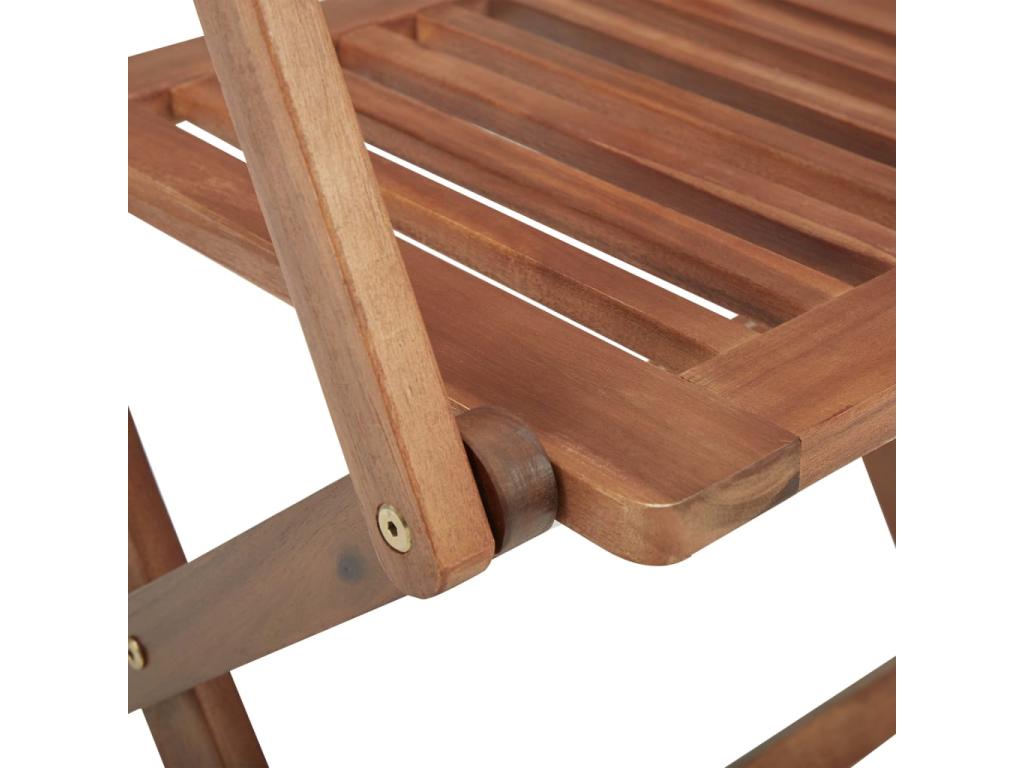 6-piece folding garden chairs with cushions, made of wood by Homzora