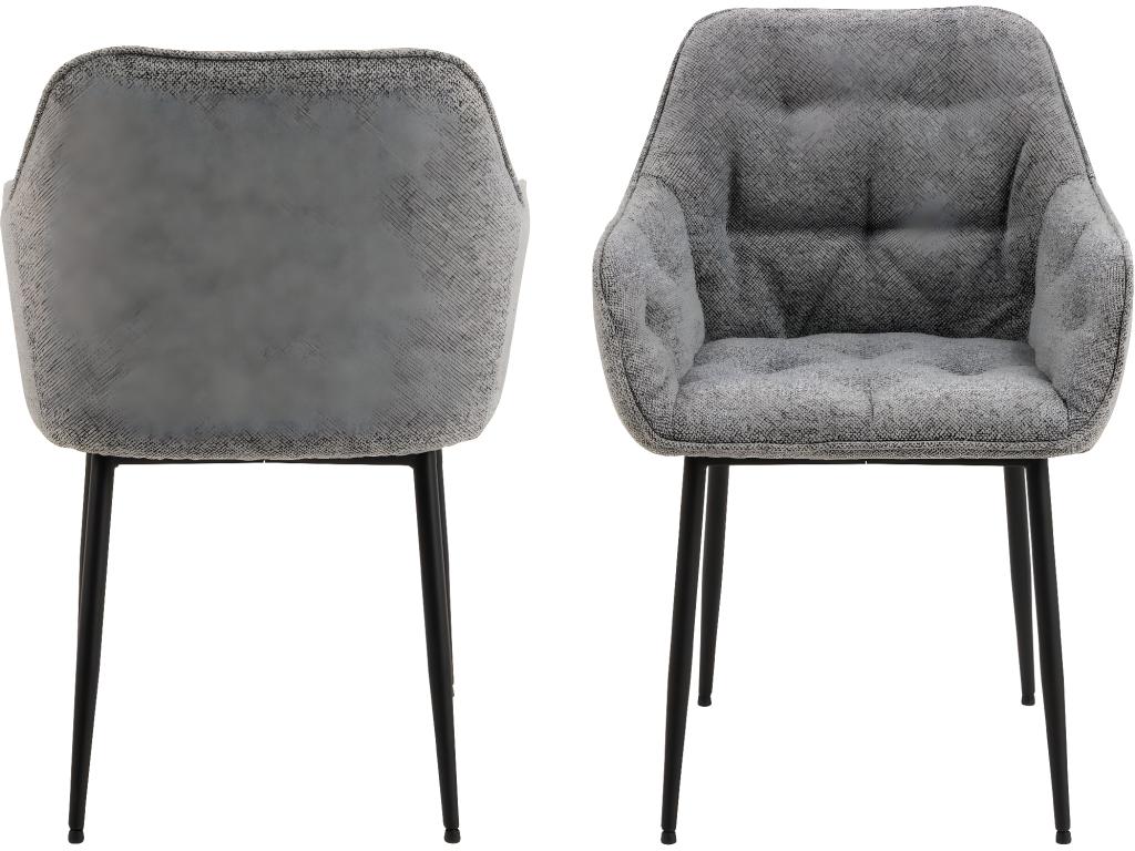 Homzora dining chair with grey armrests.
