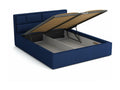Homzora 105 Double Grey Bed 200x200 Upholstered Slatted Base to Homzora 220x223x93cm