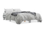 Homzora grey bed frame 140x190 cm engineered wood and metal
