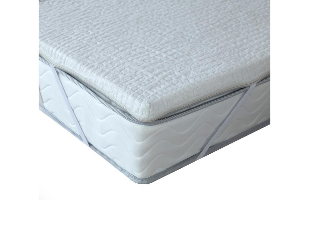 Homzora Latex Memory Foam Mattress Topper with Removable Cover - Dimensions: 140x190 cm