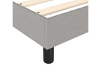 Upholstered bed base with mattress, light grey, 100x200cm, fabric