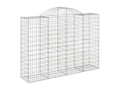 Arched gabion baskets, 12 pcs, 200x50x140-160 mm, galvanized iron