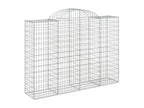 Arched gabion baskets, 12 pcs, 200x50x140-160 mm, galvanized iron