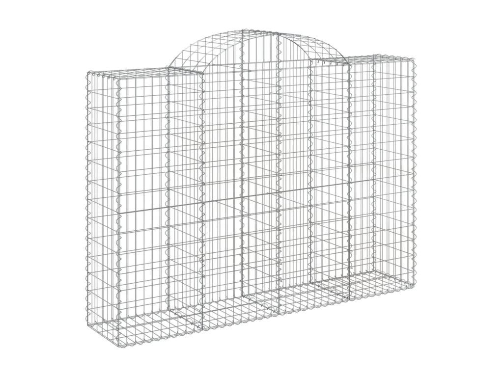 Arched gabion baskets, 12 pcs, 200x50x140-160 mm, galvanized iron