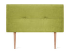Homzora Aqualine Fabric Headboard with Buttons 105x105cm with Legs for 105cm Beds - Pistachio