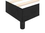 Black velvet bed frame with headboard, 90x190 cm