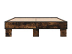 Smoked oak bed frame without mattress, 120x200 cm