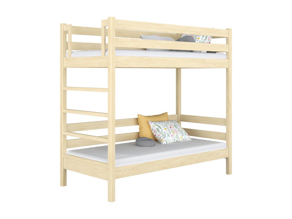 N03 Light Pine Wooden Bunk Bed 120x180
