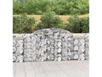 Arched gabion baskets, 4 pcs, 300x30x100-120 galvanized iron
