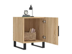 Homzora 2-piece bedside tables, oak finish, 40x40x50 cm, engineered wood