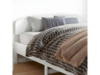 White headboard 140 cm solid pine wood