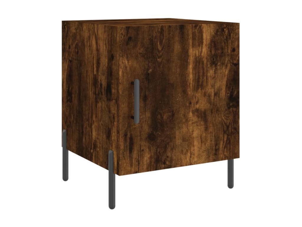 Smoked oak bedside table 40x40x50 cm engineered wood