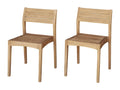 Set of 2 garden chairs made from solid recycled teak