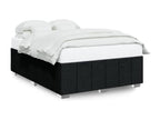 Black bed frame without mattress, 140x200 cm, fabric