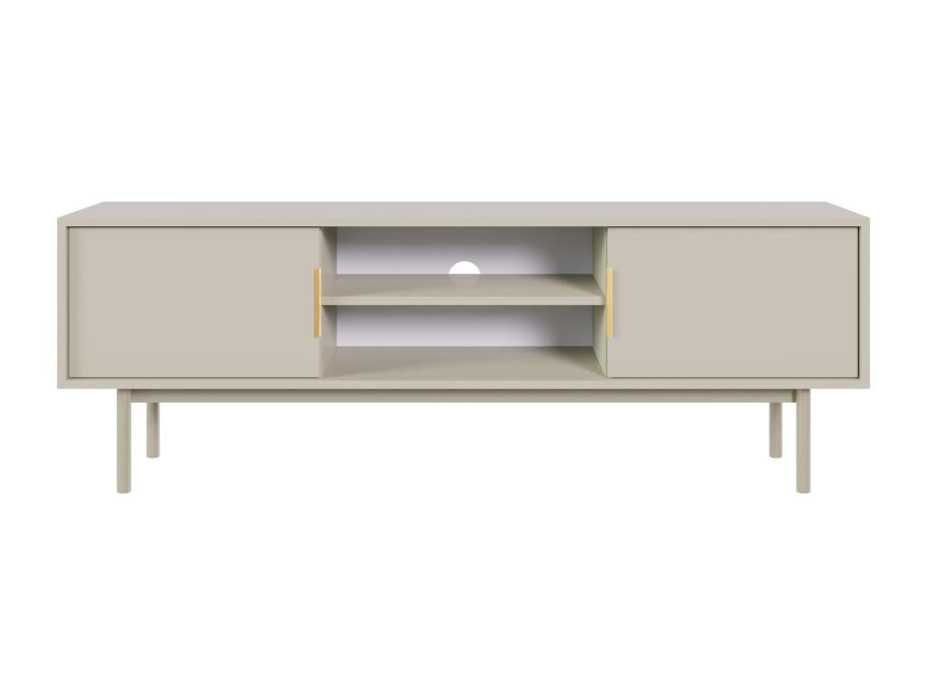 TV stand - 154 cm - two doors with shelves - Homzora grey-beige - Homzora