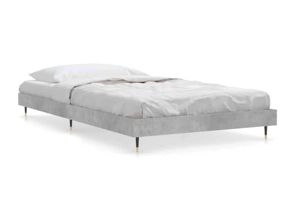 Bed frame without mattress, concrete grey, 90x200 cm
