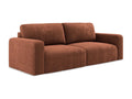 3-seater convertible sofa in Chenille - terracotta - Homzora