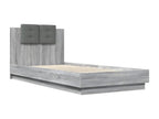 Homzora grey bed frame without mattress 100x200 cm