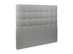 Homzora upholstered headboard in high-quality grey fabric - length 122 x width 160 cm