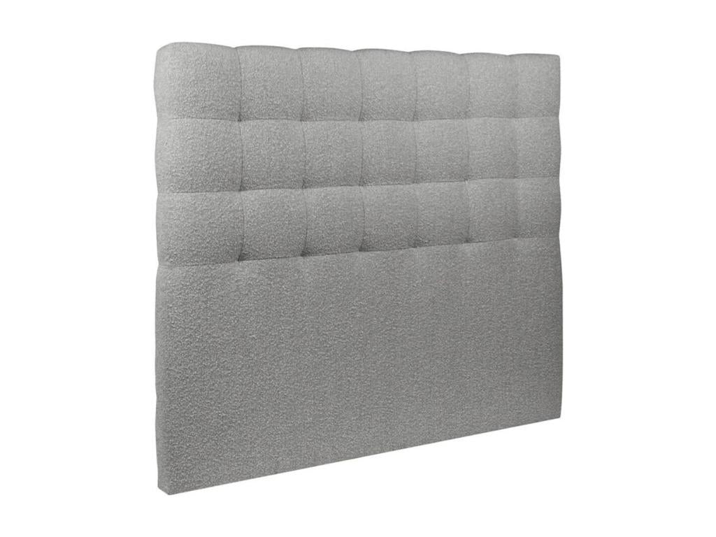 Homzora upholstered headboard in high-quality grey fabric - length 122 x width 160 cm