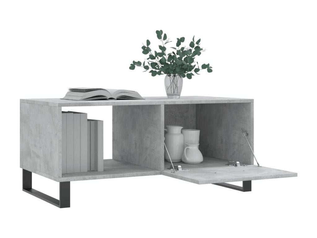 Concrete grey coffee table 90x50x40 engineered wood