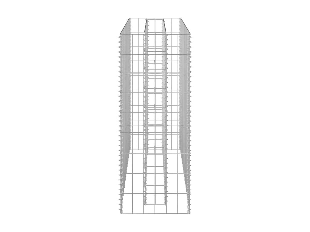 Raised gabion bed, galvanized steel, 90x30x90 cm